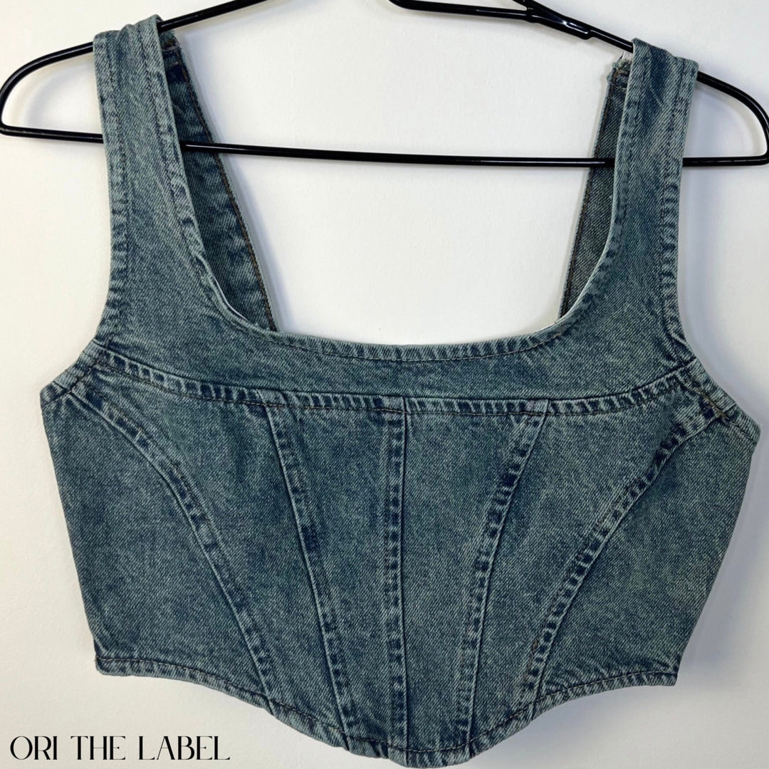 Viola Denim Corset Top