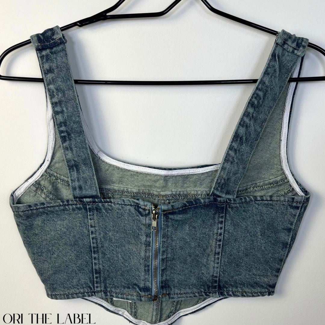 Viola Denim Corset Top